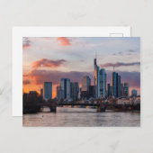 Die Skyline von Frankfurt Postkarte (Vorne/Hinten)