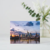 Die Skyline von Frankfurt Postkarte (Stehend Vorderseite)