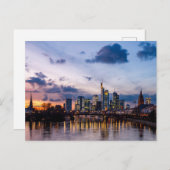 Die Skyline von Frankfurt Postkarte (Vorne/Hinten)