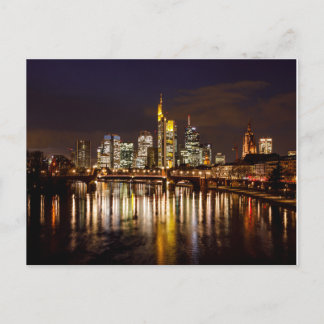 Die Skyline von Frankfurt Postkarte