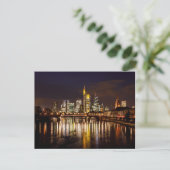 Die Skyline von Frankfurt Postkarte (Stehend Vorderseite)