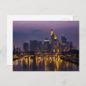 Die Skyline von Frankfurt Postkarte (Vorne/Hinten)