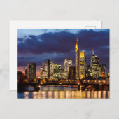 Die Skyline von Frankfurt Postkarte (Vorne/Hinten)