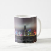 Die Skyline von Hongkong nachts Kaffeetasse (VorderseiteRechts)