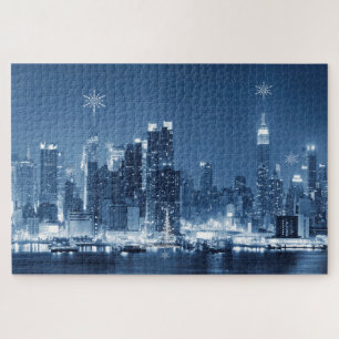 Die Skyline von New your city winter Puzzle