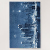 Die Skyline von New your city winter Puzzle (Vertikal)