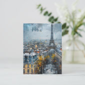 die Skyline von Paris Postkarte (Stehend Vorderseite)