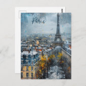 die Skyline von Paris Postkarte (Vorne/Hinten)