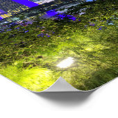 Die Skyline von Singapur nach Nacht Poster (Ecke)