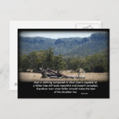 Die Sleepy Log, Der Mensch ist nichts im Vergleich Postkarte (Vorne/Hinten)