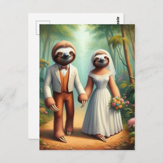 Die Sloth Bridge und der Groom Postkarte (Vorne/Hinten)