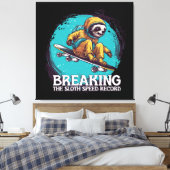 Die Sloth Speed Record brechen Leinwanddruck (Insitu (Schlafzimmer))