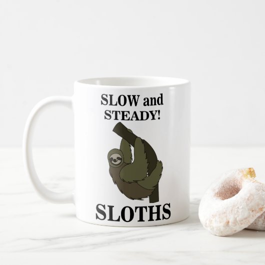 Die Slotmaschinen sind langsam und die sonnige Son Kaffeetasse (Mit Donut)