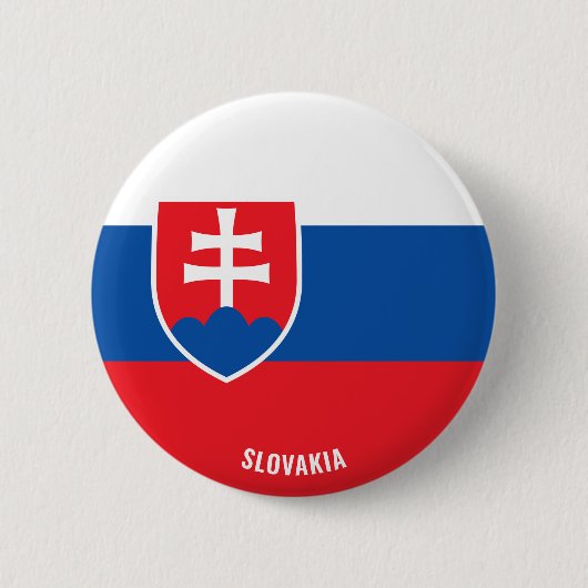 Die slowakische Flagge Charming Patriotic Button (Vorderseite)