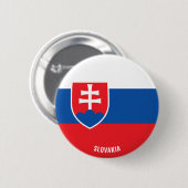 Die slowakische Flagge Charming Patriotic Button (Vorne & Hinten)