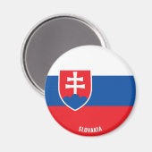Die slowakische Flagge Charming Patriotic Magnet (Vorderseite/Rückseite)