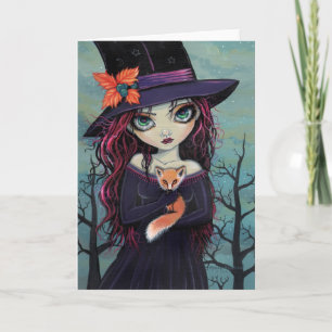 Die Smirking Fox Witz and Red Fox Card Karte
