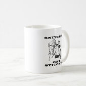 Die Snitches erhalten Stiche Näherin-Wortspiel Kaffeetasse (VorderseiteRechts)