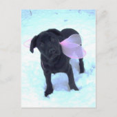 Die Snow Fairy Labrador Postkarte (Vorderseite)