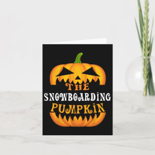 Die Snowboarding Pumpkin Matching Family Group Hal Karte
