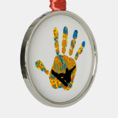 DIE SNOWBOARDS-WEISE SILBERNES ORNAMENT (Rechts)