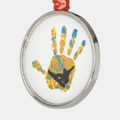 DIE SNOWBOARDS-WEISE SILBERNES ORNAMENT (Links)
