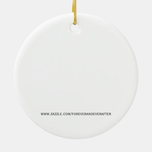 Die Snowmen küssen verheiratet unser erstes Keramik Ornament (Hinten)