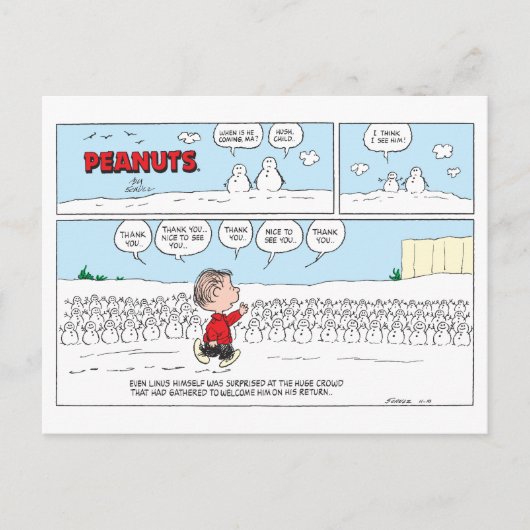 Die Snowmen Willkommen Linus Postkarte (Vorderseite)