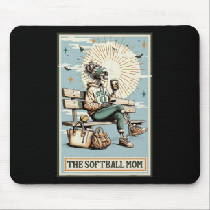 Die Softll Mom Tarotkarte Skelett Kaffee Mütter Mousepad