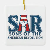 Die Söhne der Amerikanischen Revolution SAR Star U Keramikornament (Vorderseite)