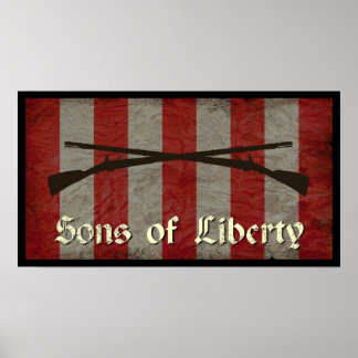 Die Söhne der Freiheitsflagge mit zwei Muskeln Poster