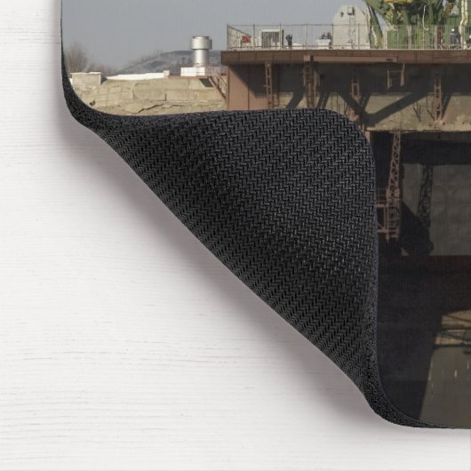 Die Sojus-Rakete wird in Position 3 errichtet Mousepad (Ecke)