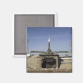 Die Sojus-Rakete wird in Position 6 errichtet Magnet (Vorderseite/Rückseite)