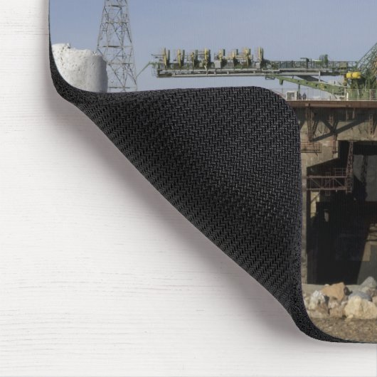 Die Sojus-Rakete wird in Position 6 errichtet Mousepad (Ecke)