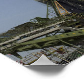 Die Sojus-Rakete wird in Position gebracht Poster (Ecke)