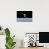 Die Sojus TMA-11 Raumsonde über dem Horizont der E Poster (Heimbüro)