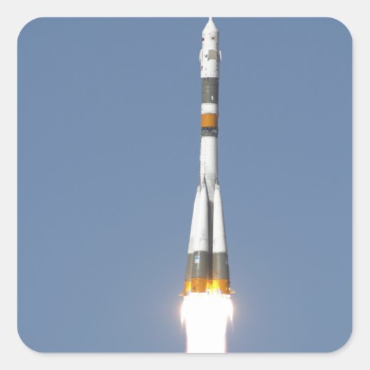 Die Sojus TMA-12-Raumsonde Quadratischer Aufkleber (Vorderseite)