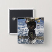 Die Sojus TMA-19 Raumsonde Button (Vorne & Hinten)