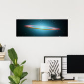 Die Sombrero Galaxy - Infrarot Poster (Heimbüro)