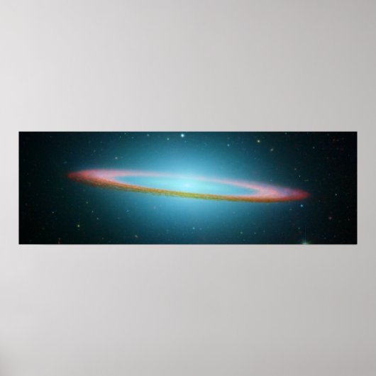 Die Sombrero Galaxy - Infrarot Poster (Vorne)