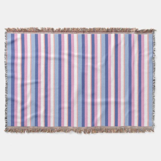 Die Sommer-Linie am Strand Muster Rosa Blau Decke (Vorderseite)