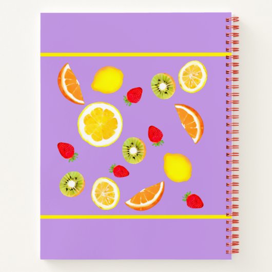 Die Sommerküche - bunte Sommerfrüchte Notizblock (Rückseite)