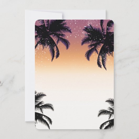 Die Sommermädchen auf der Insel Bahamas - Geburtst Einladung (Rückseite)