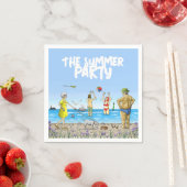Die Sommerparty am Strand Serviette (Beispiel)