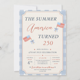 Die Sommerparty zum 250. Geburtstag Amerikas am 4. Einladung