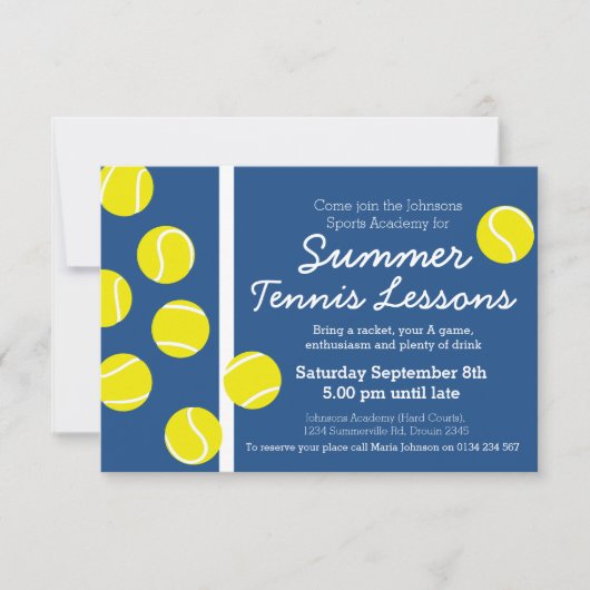 Die Sommerpause lädt zum blau-weiß ein Einladung (Vorderseite)