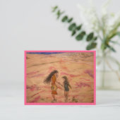 die Sommersonne genießen Postkarte (Stehend Vorderseite)