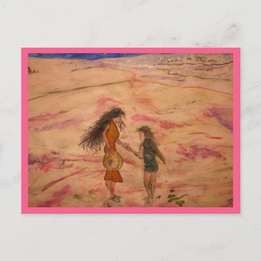 die Sommersonne genießen Postkarte (Vorderseite)