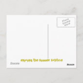 die Sommersonne genießen Postkarte (Rückseite)