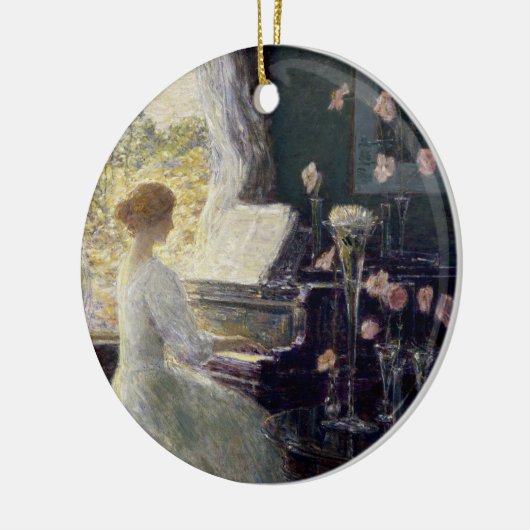 Die Sonata von Frederick Childe Hassam Keramik Ornament (Links)